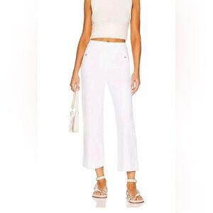 SPANX Tall Stretch Twill Cropped Wide Leg in Bright White Pants Women XL Extra L